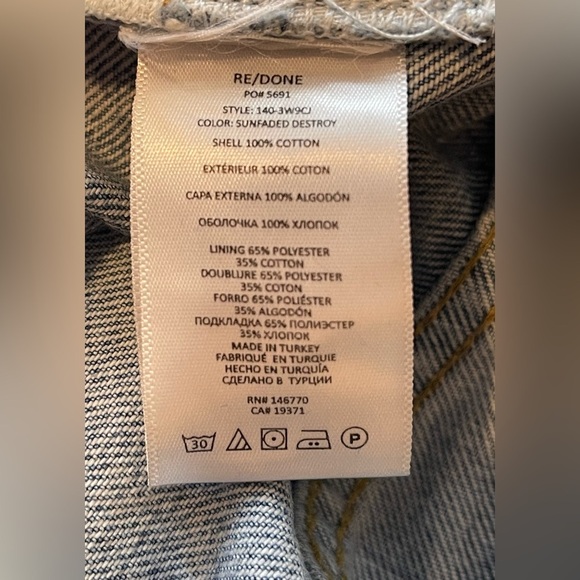 RE/DONE Jeans Women’s Size 29 Originals 90s Comfy Jean in Sunfaded Destroy - Picture 14 of 14